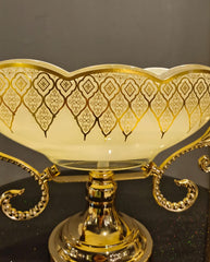 Antique Gold Filigree Centerpiece Bowl
