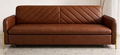 Mid-Century Leather Office Sofa (4-Seater)