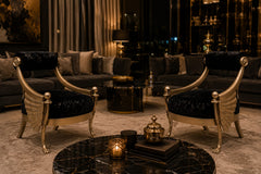 Royal Wing Velvet Designer Chair (Customize)