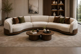 The Walnut Arc — 6 Seater Curved Sofa by Z Galleria