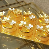 Elegant Metallic Tray Set - Zeegalleria