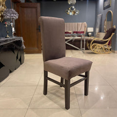 Solid wood dining chair, front view