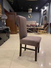 Solid wood dining chair, angled view