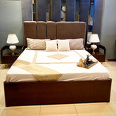 King Size Upholstered Bed Set with Dressing