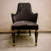 Modern Black and Gold Dining Chair