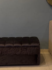 Black ottoman with storage