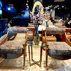 Throne Chair Cheetah Print