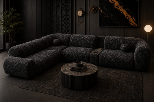 Luxury modular sofa balancing style and durability