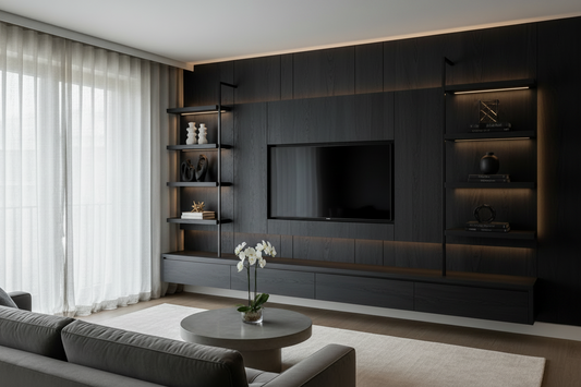 Luxury-white-marble-media-wall-panel-with-gold-veining-integrated-LED-lighting-and-floating-cabinetry-Z-Galleria-Lahore