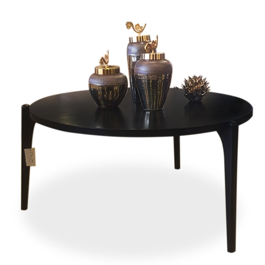 Minimalist Round Black Center Table Set — alternate product view 7