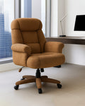 LuxeErgo ergonomic executive office chair in premium upholstery