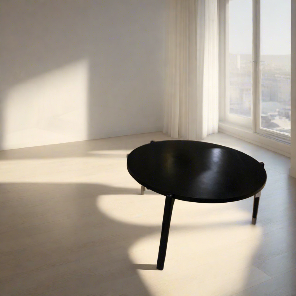 Minimalist Round Black Center Table Set — alternate product view 6