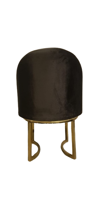 Modern upholstered dining chair side profile