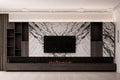 Marble Elegance Media Wall with Console by Z Galleria