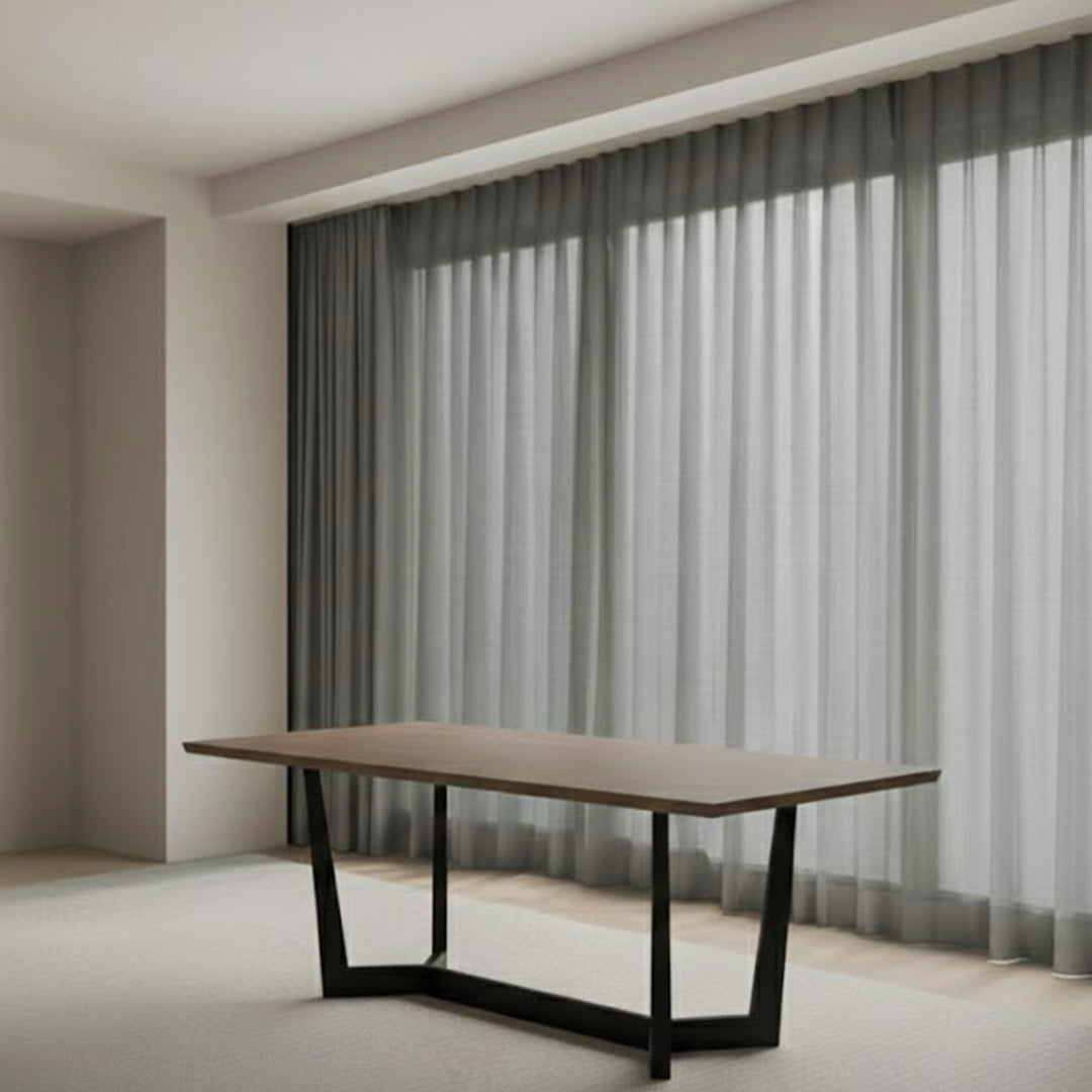 Modern Wood Top Dining Table by Z Galleria