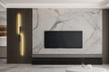 Modern Textured Marble Wall with Console by Z Galleria