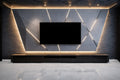 Luxury Geometric Wall with Console by Z Galleria