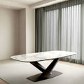 Stylish Rectangular Marble Dining Table by Z Galleria