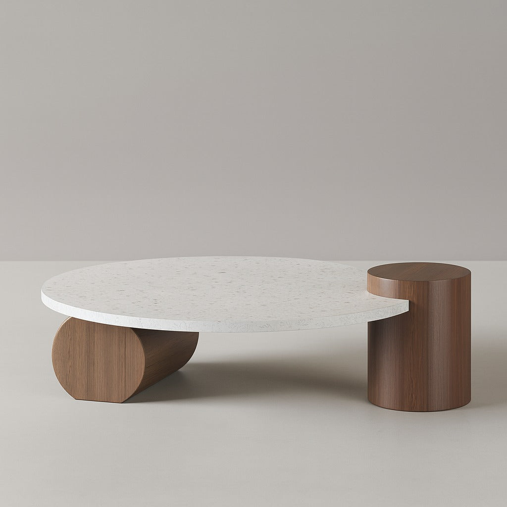 Dual-Tone Wooden Base Table by Z Galleria