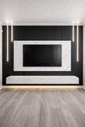 Black and White Wall with Console by Z Galleria