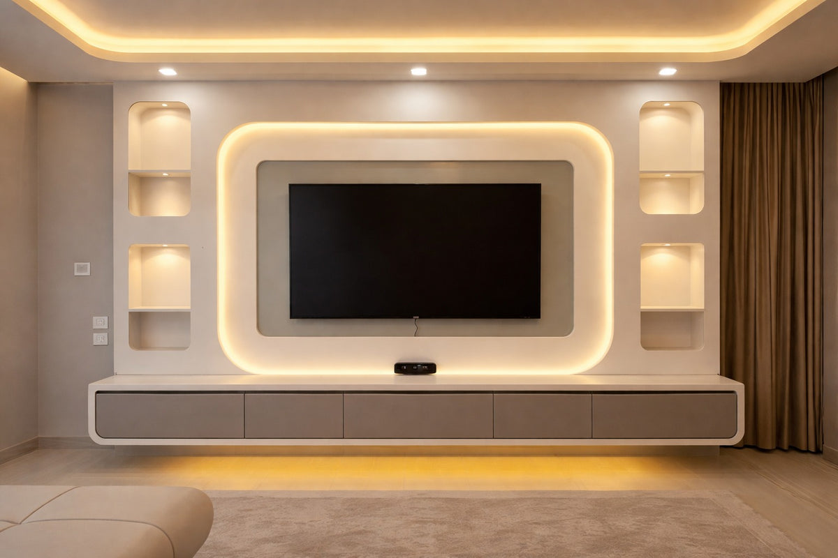 Luxury Golden Light themed wall