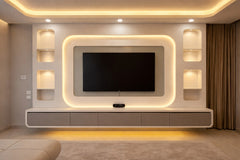 Luxury Golden Light themed wall