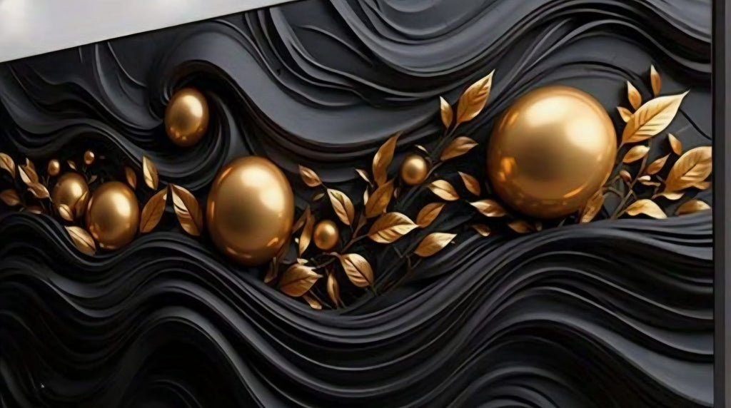 Luxury Fluid Abstraction Wall Art detail view