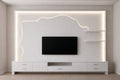 Luxury Built-In TV Wall with Marble Accent by Z Galleria