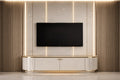 Beige and Brown Media Wall with Console by Z Galleria