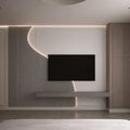 Dark Grey Wall Panel with Console by Z Galleria