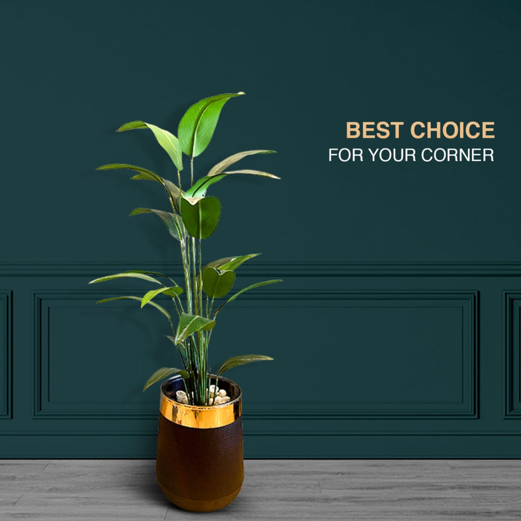 Feather Plant With Light & Planter - Z Galleria
