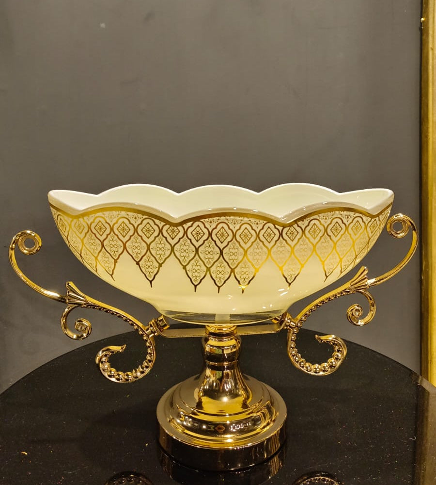 Antique Gold Filigree Centerpiece Bowl