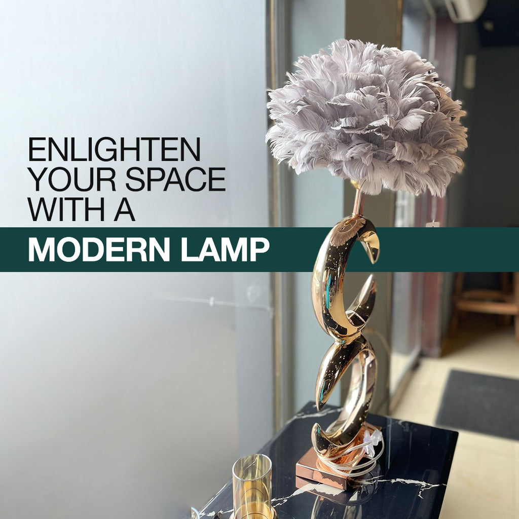 Moon Lamp With Fur Shade Set - Z Galleria