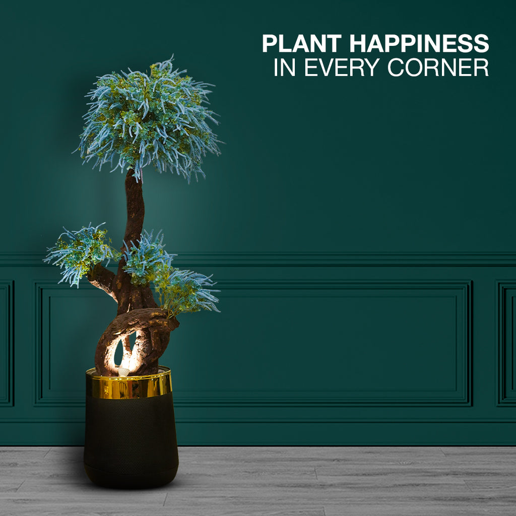 Blue Plant Medium With Planter - Z Galleria