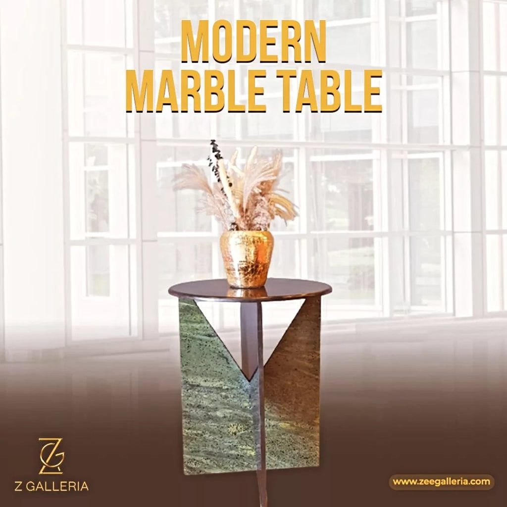 Round Black Marble Coffee Table — alternate product view 6