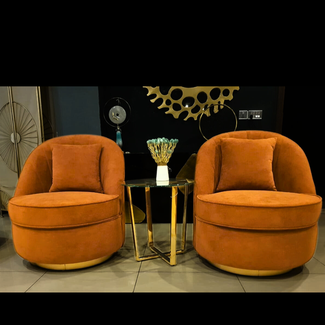 Accent Orange Living Room Chair