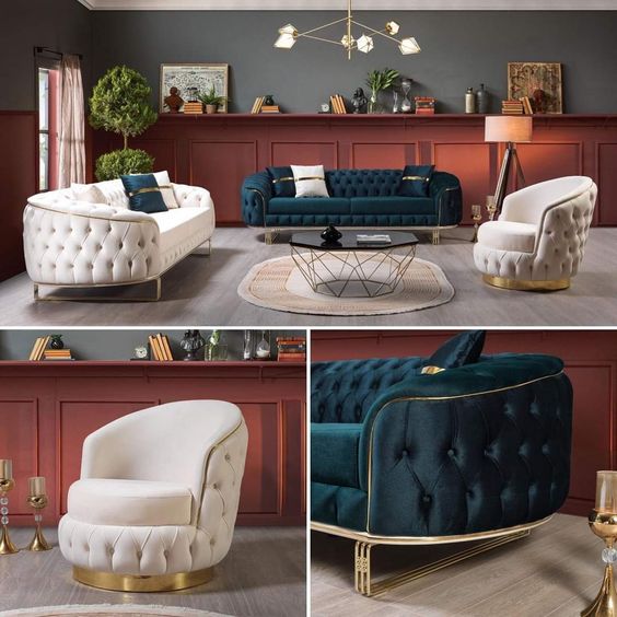 The Generation Tufted Velvet Sofa — alternate product view 3