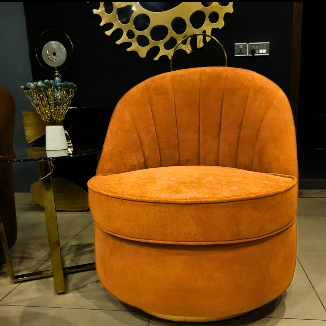 Accent Orange Living Room Chair — alternate product view 5
