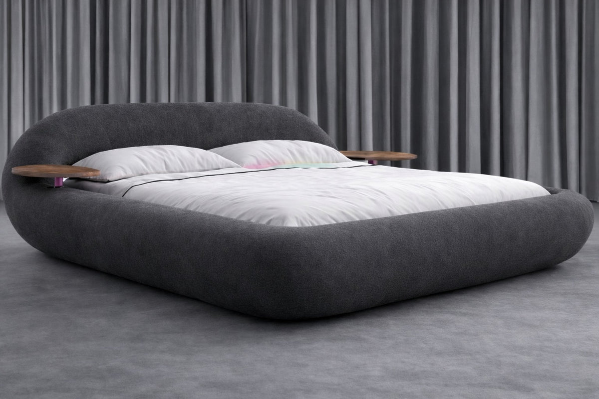 Modern Bed with Integrated Side Tables by Z Galleria