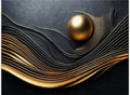 Golden Orb in Motion Wall Art by Z Galleria