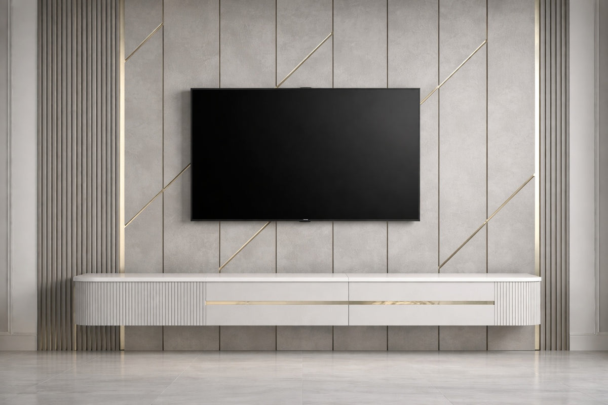 Modern Sophisticated TV Wall with Console by Z Galleria