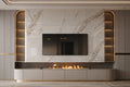 Marble Statement Wall with Console by Z Galleria