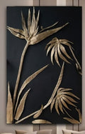 Golden Leaf & Blossom Wall Art by Z Galleria