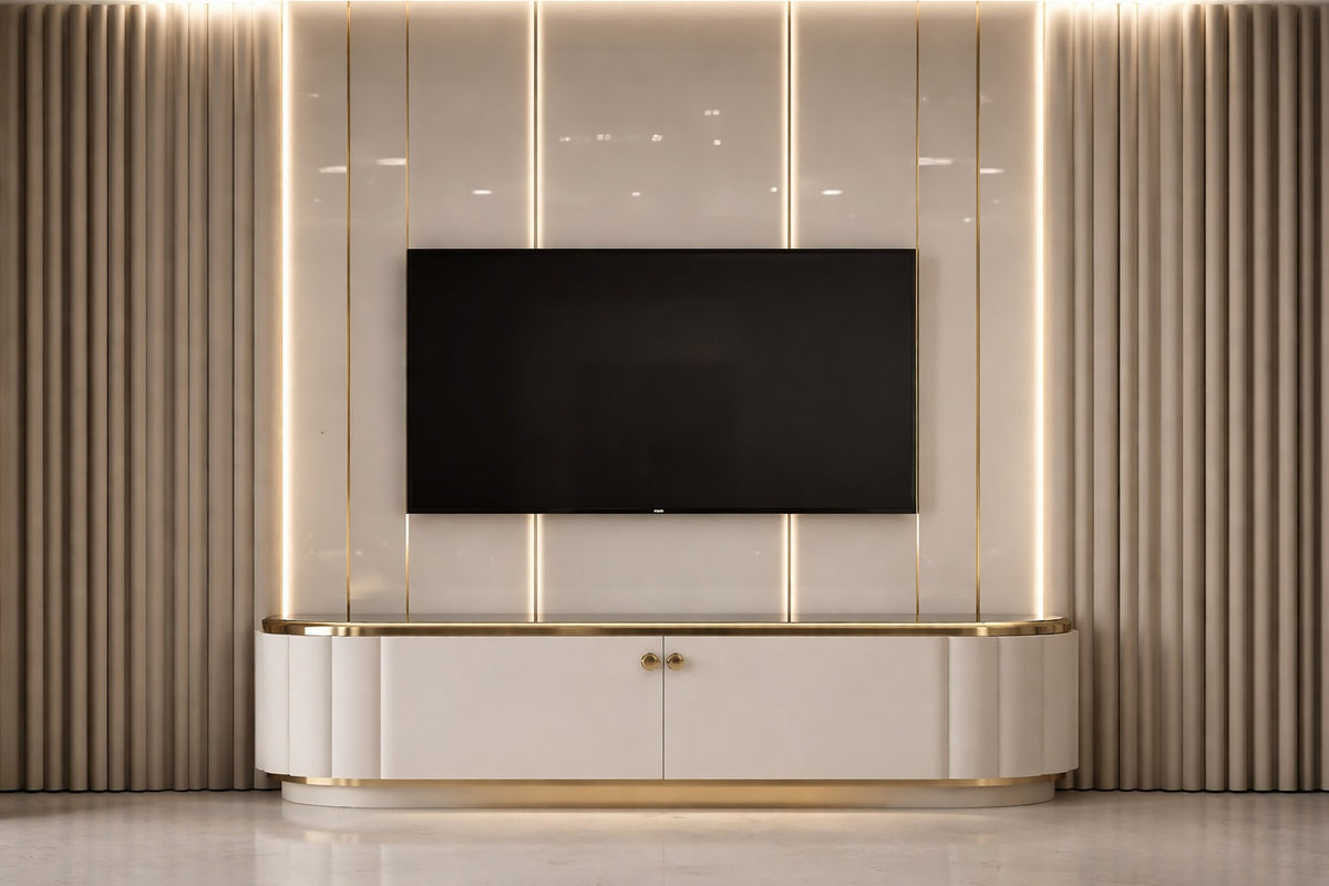 Contemporary Marble Wall with Console by Z Galleria