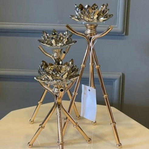 Floral Candle Stand Small Set - Z Galleria