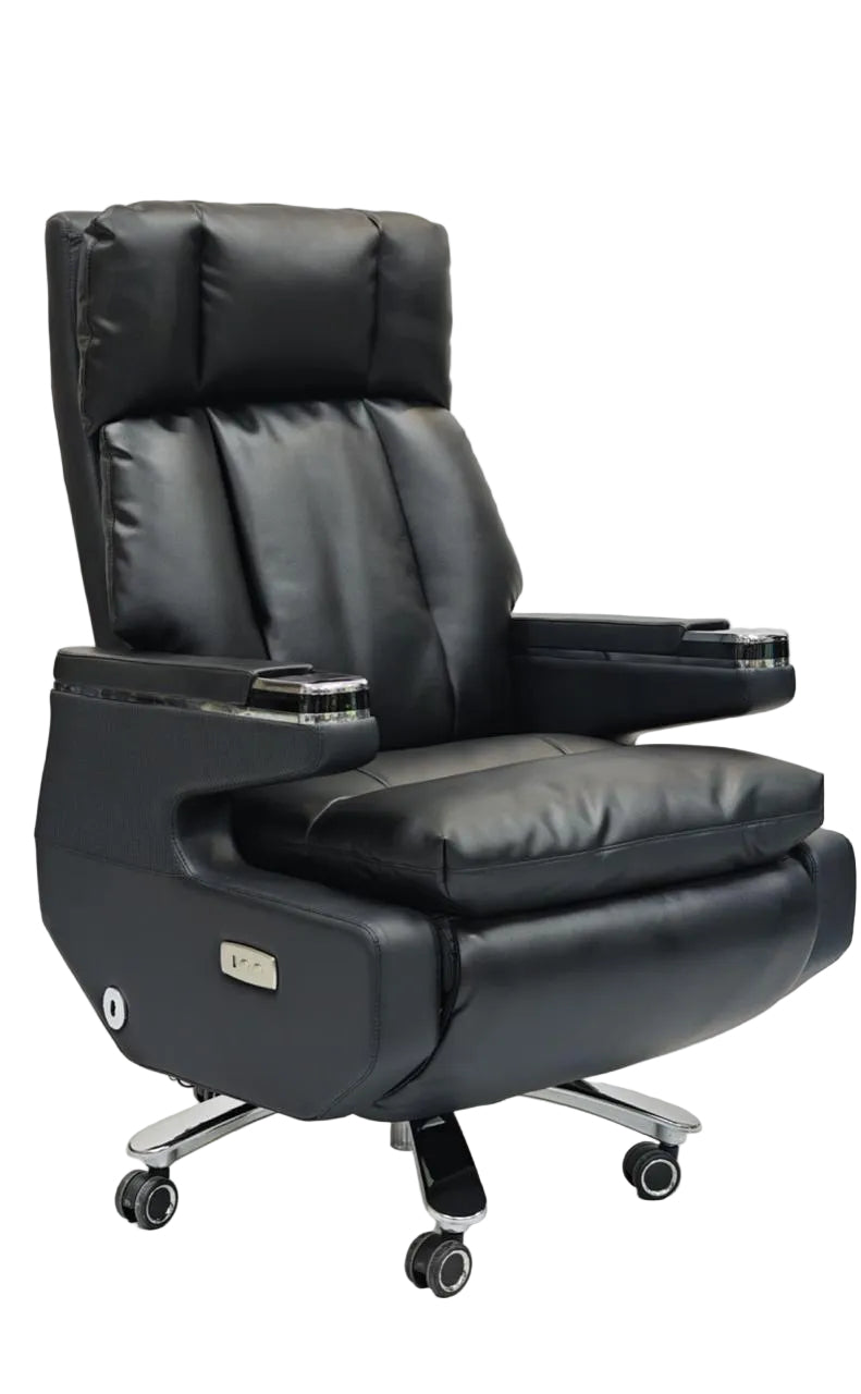 Executive Black Leather Comfort Chair by Z Galleria