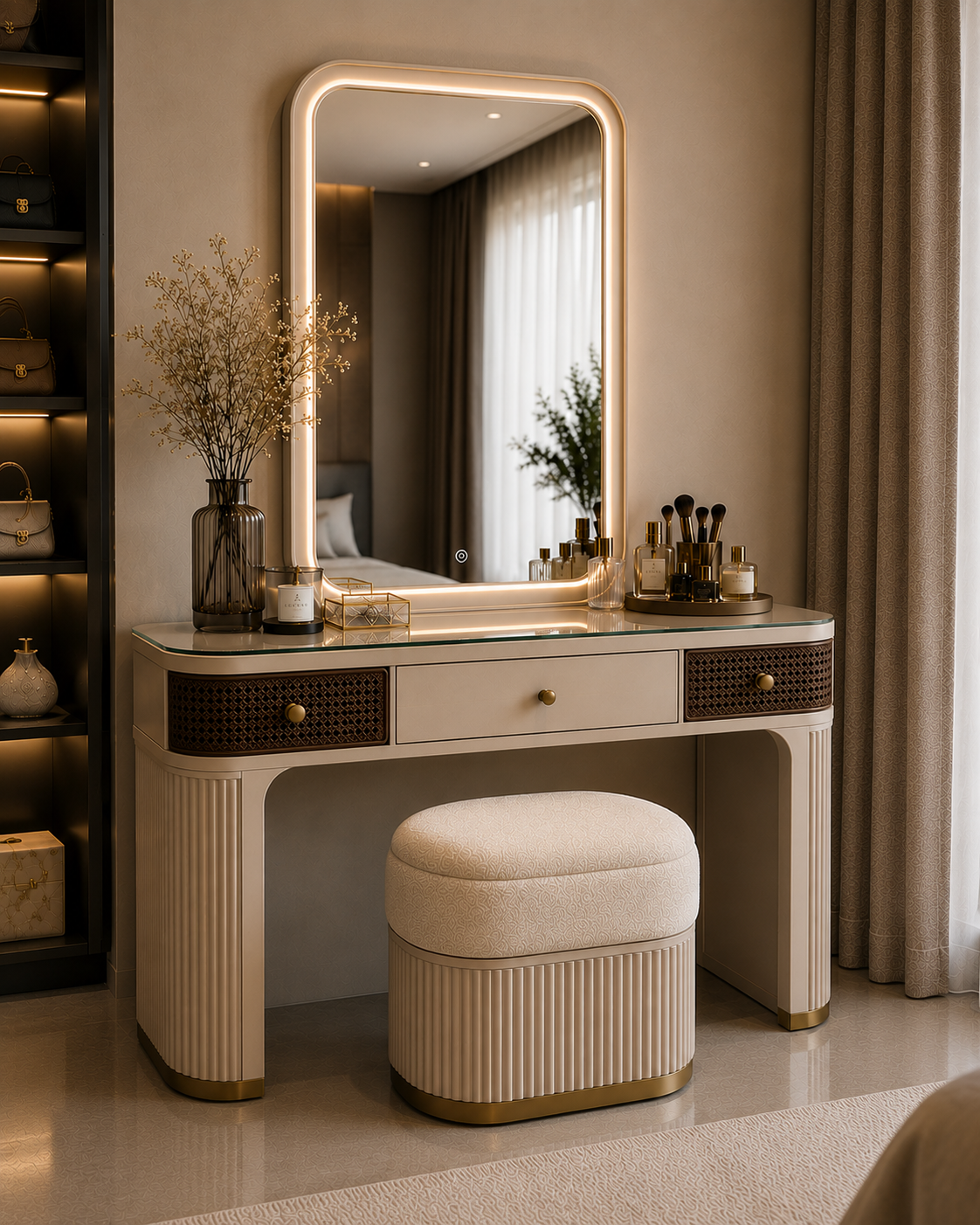 Nooré Cane Vanity Set