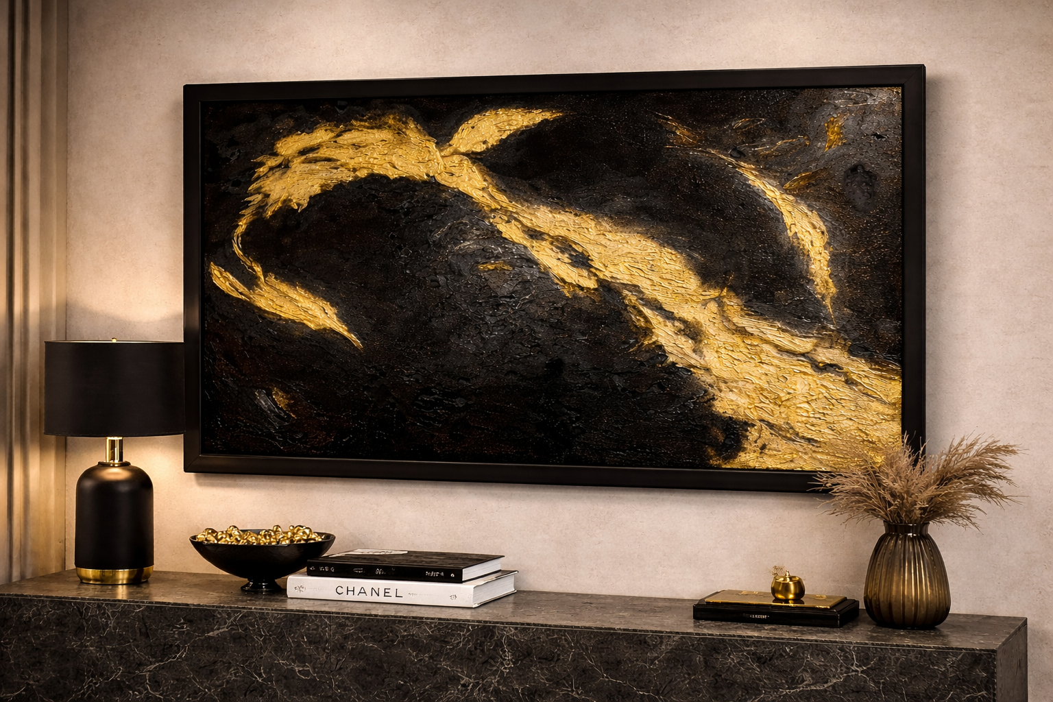 Midnight Gold Wall Art by Z Galleria