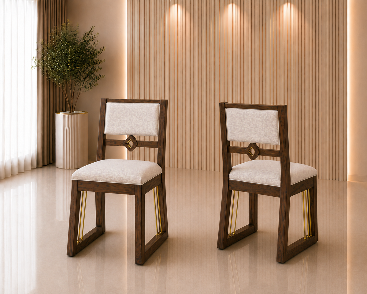 Facet Marble Dining Set chair detail