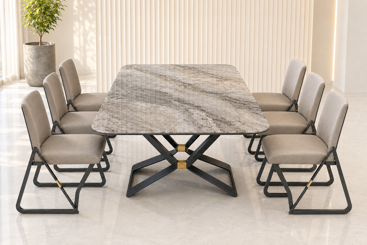 Kinetic Marble Dining Set detail view